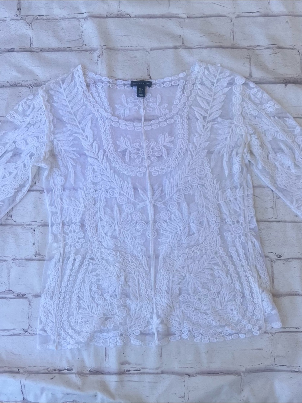 Willie Smith Large Lace top white